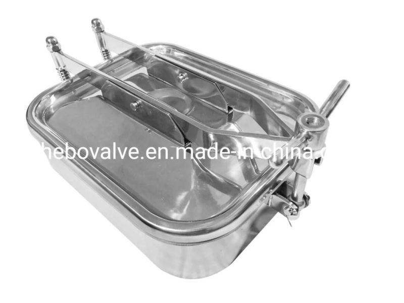 Stainless Steel Sanitary Oval Swing-in/Swing-out Manhole