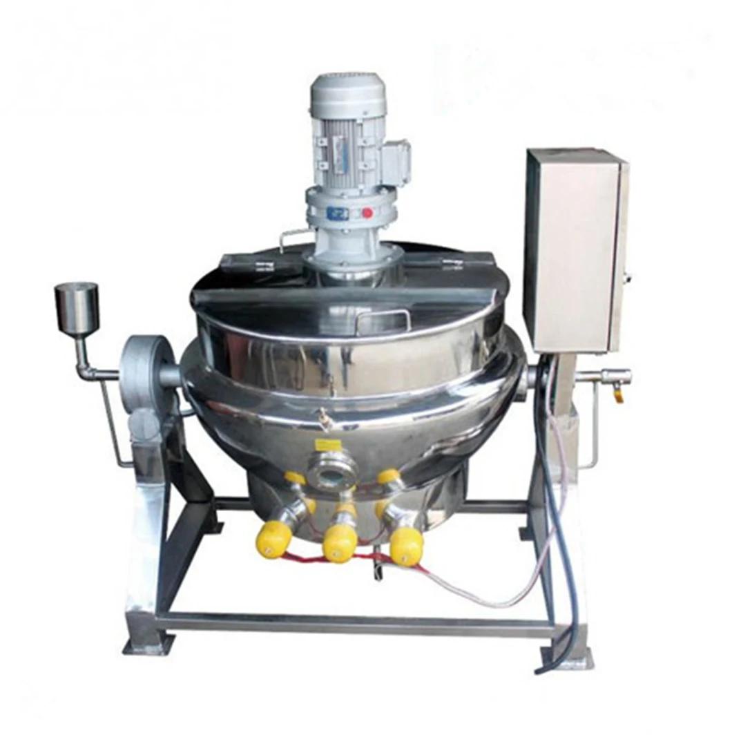 Steam Heating Double Layer Cooking Kettle with Mixing Agitator