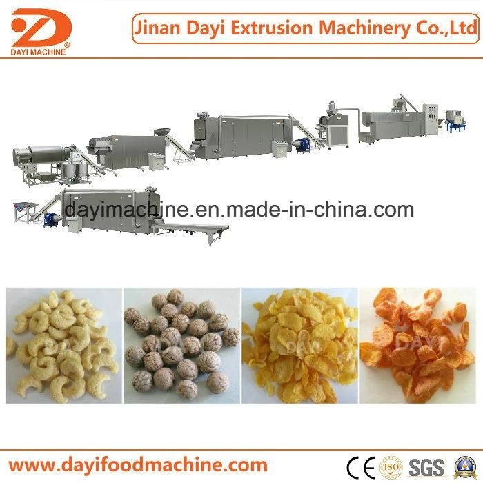 Twin Screw Extrusion Corn Flakes Making Machine Line