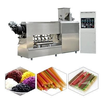 Hot Sale Edible Rice Straw Making Machine Rice Pasta Straw Machine Extruder Equipment