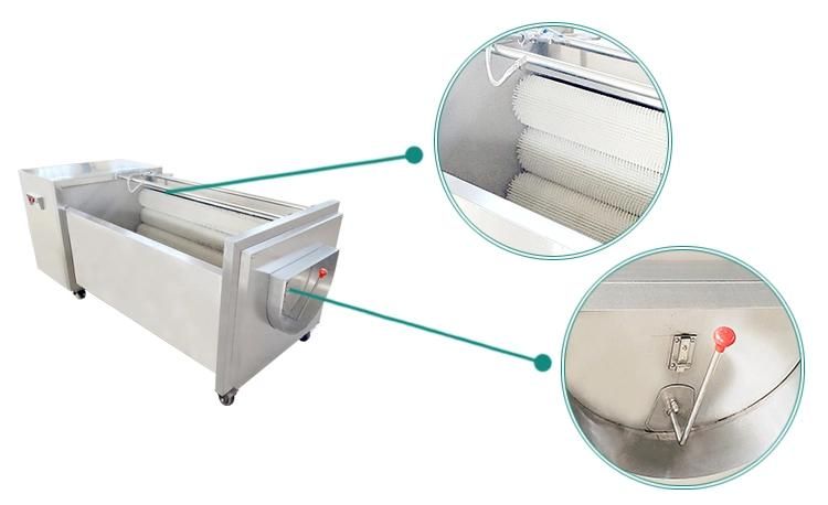 High Speed Line Vegetable Roller Washing Carrot Potato Peeling Machine