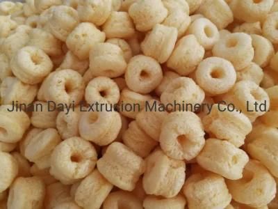 Sweet Puff Rings Snack Food Extruder Production Line