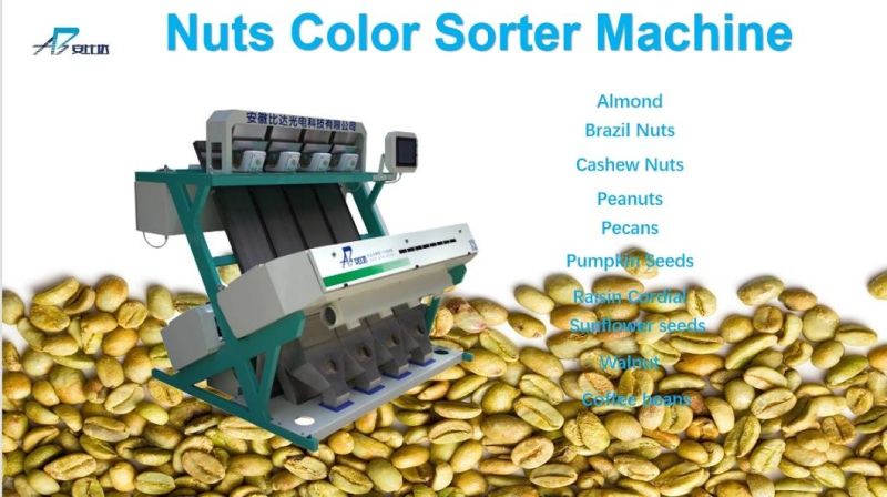4 Chutes Nut Processing Machinery Coffee Bean Color Sorter