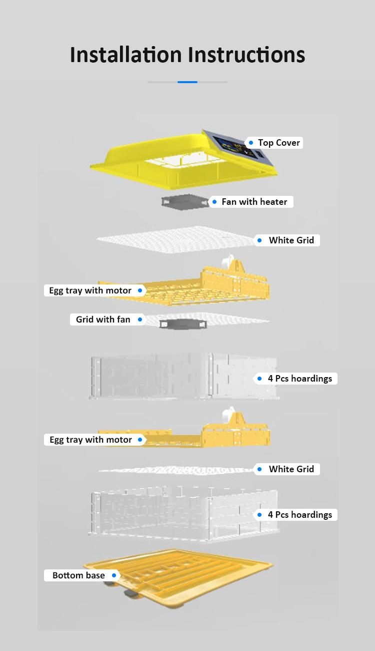 High Hatching Rate Hhd Ew-96 Chicken Egg Incubator Price