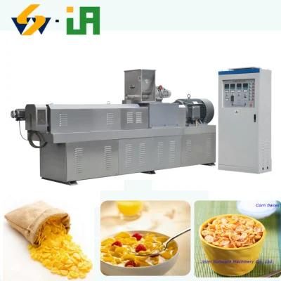 Automatic Crispy Corn Flakes Breakfast Cereal Production Line Snack Food Extruder Machine