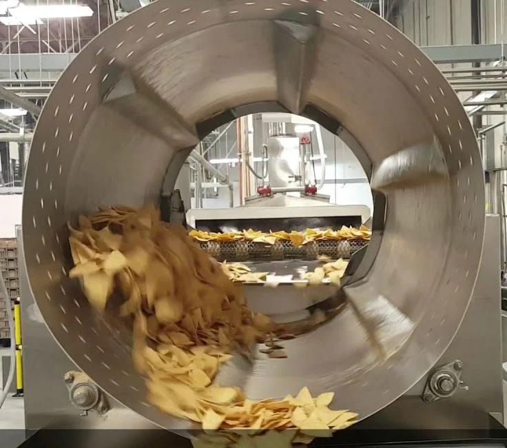 Roller Drum Seasoning Machinery Automatic Potato Chips Seasoning Machine