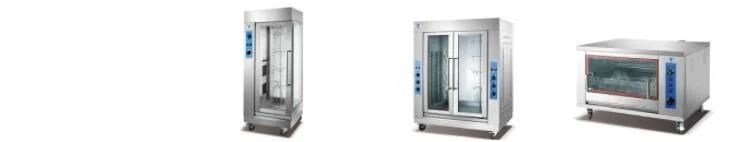 Vertical Gas Chicken Rotisserie Oven with Two Doors Hgj-207b