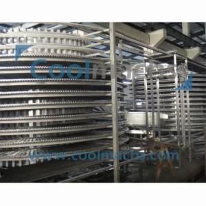 IQF Fish Patty Air Chiller Quick Freezing Blast Spiral Freezer for Sea Food Equipment