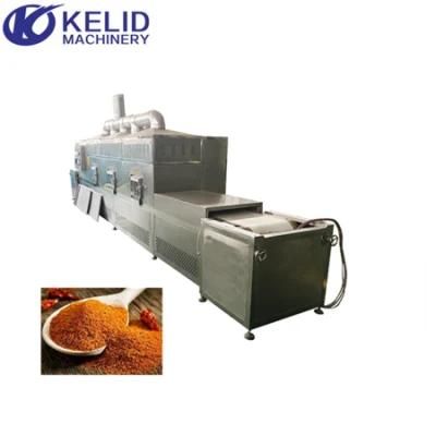 Industrial Microwave Seasonings Sauce Pepper Powder Drying and Sterilization Machine