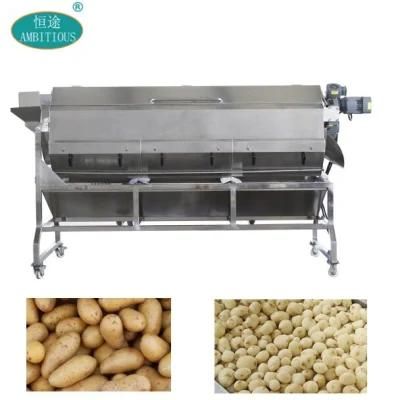 Continuous Taro Potato Washing Peeling Machine