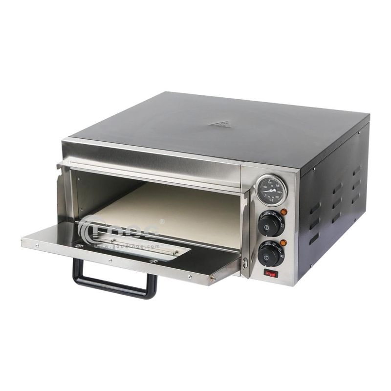 New Arrival Stainless Steel Catering Equipment Electric Commercial Countertop Pizza Oven with Real-Time Thermometer
