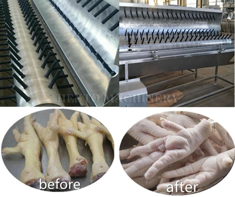 Easy Operation Automatic Chicken Feet and Paws Peeling Machine / Chicken Feet Skin Peeler / Chicken Feet Peeling Machine
