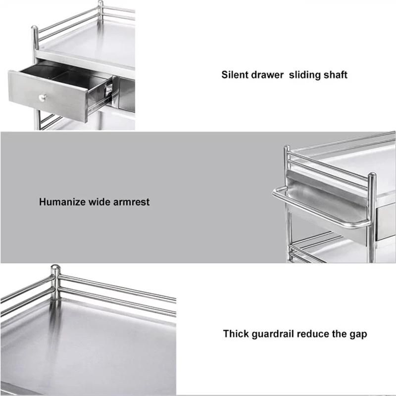Hot Selling Medical Hospital Dressing Stainless Steel Trolley Surgical Trolley