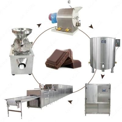 Small Automatic Candy and Chocolate Bean Making Machine Protein Bar Chocolate Production ...