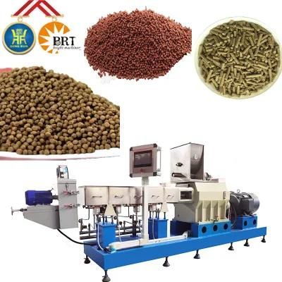 Double Screw Fish Feed Foods Production Line Extruder Making Machines Manufacturer