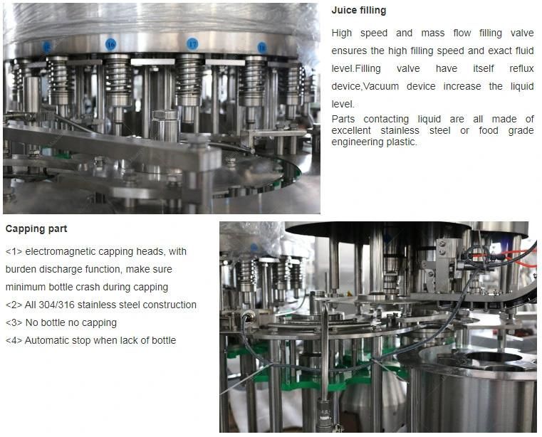 Automatic PLC Control Fruit Juice Processing Plant/Juice Filling Machine with Pulp