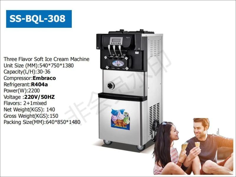 New Type High Efficiency Easy to Clean Commercial Ice Cream Machine