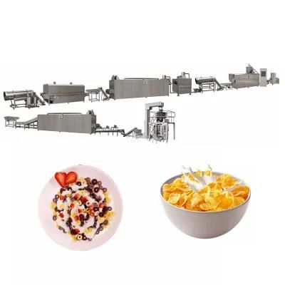 Corn Cereals Food Equipment Maker Snack Machinery Corn Flakes Production Line Corn Flakes ...