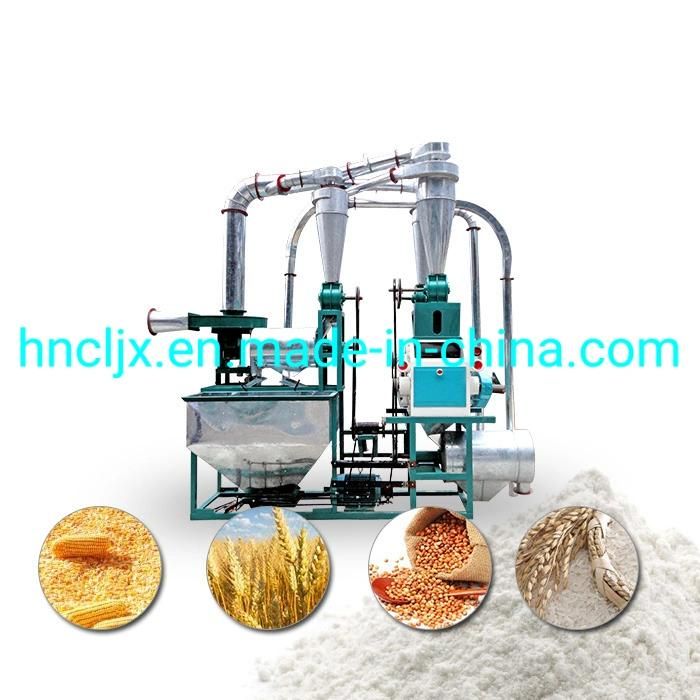 Fully Automatic Small Flour Mill 6f Model Maize Corn Wheat Beans Flour Milling Machine
