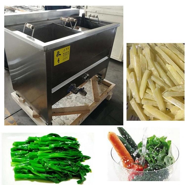 Electrical Coal Heating Potato Chips Blanching Machine Asparagus Lotus Root Pepper Blanching Machine