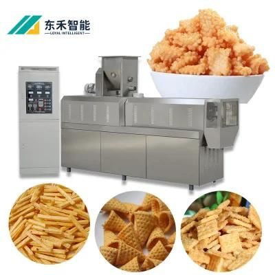 Fried Wheat Flour Chips Process Line Bugle Snacks Food Machine