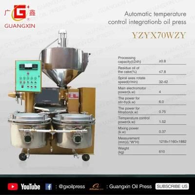 Automatic Combined Oil Press with Seeds Roaster, Oil Press and Oil Filter