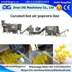Continuous Automatic Air Popped Kettle Caramel Popcorn Popping Machine /Production Line ...