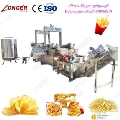 Fully Automatic French Fries Making Machine Potato Chips Making Machine