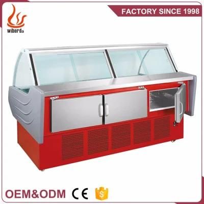Fresh Meat Display Refrigerator Showcase Supermarket Showcase Price