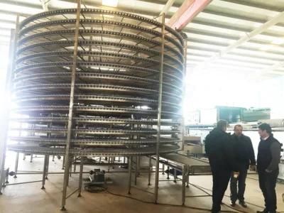 CE Approved Layer by Layer Tunnel Baking Bread Food Spiral Cooler Machine for Bakery ...