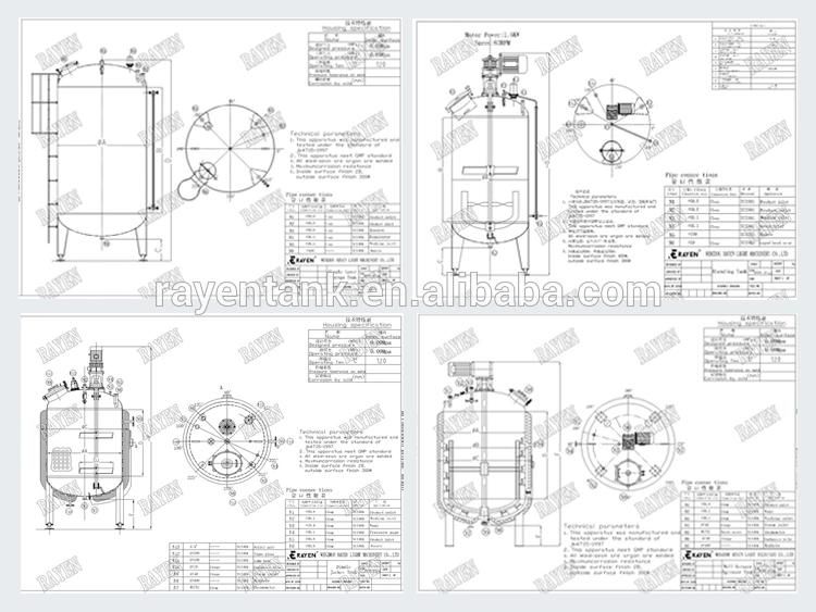 SUS304 or 316L Blending Storage Tank Stainless Steel Soap Mixing Tank