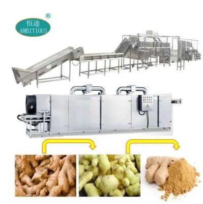 Industrial Automatic Ginger Washing Peeling Drying Milling Processing Machine