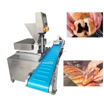 Automatic Cup Cake Bread Cream Filling Machine Fruit Jam Bun Puff Peanut Butter Injector ...