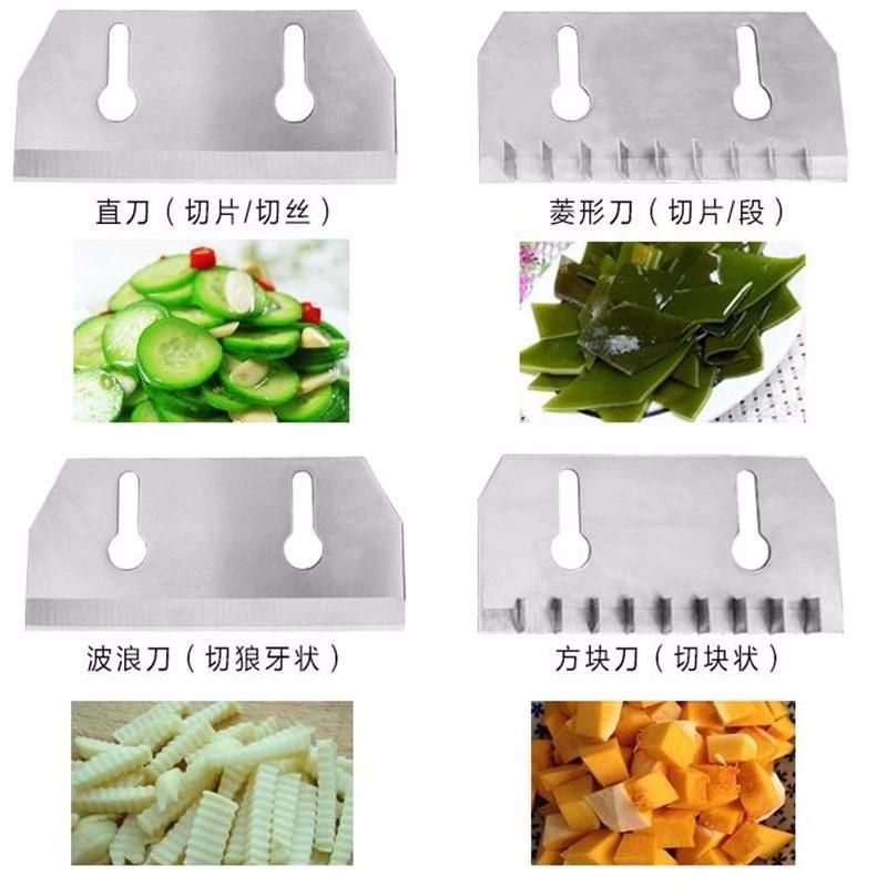 Multi Function Commercial Leafy Root Bulb Vegetable Slice Cutter Machine/Fruit and Vegetable Cube Cutting Processing Machine