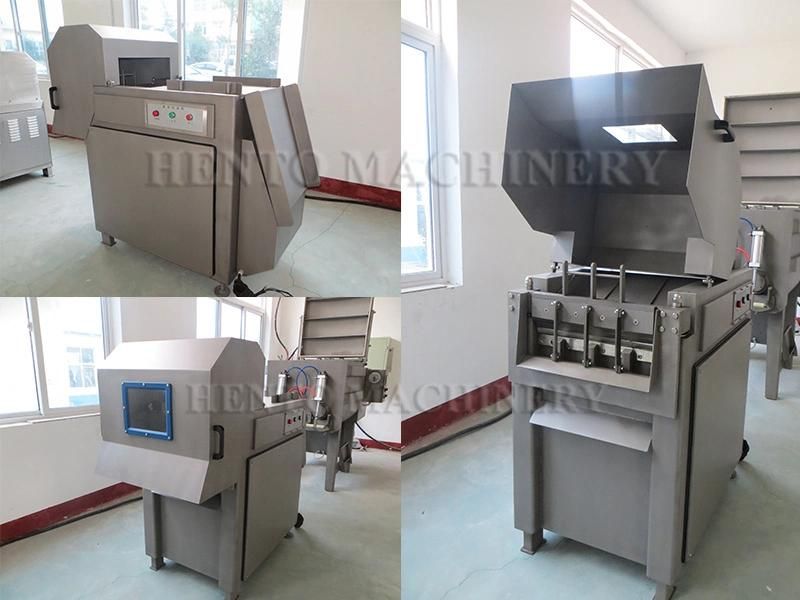 High Efficiency Automatic Frozen Meat Cutting Machine / Frozen Pork Mutton Beef Dicer / Meat Cube Cutting Machine