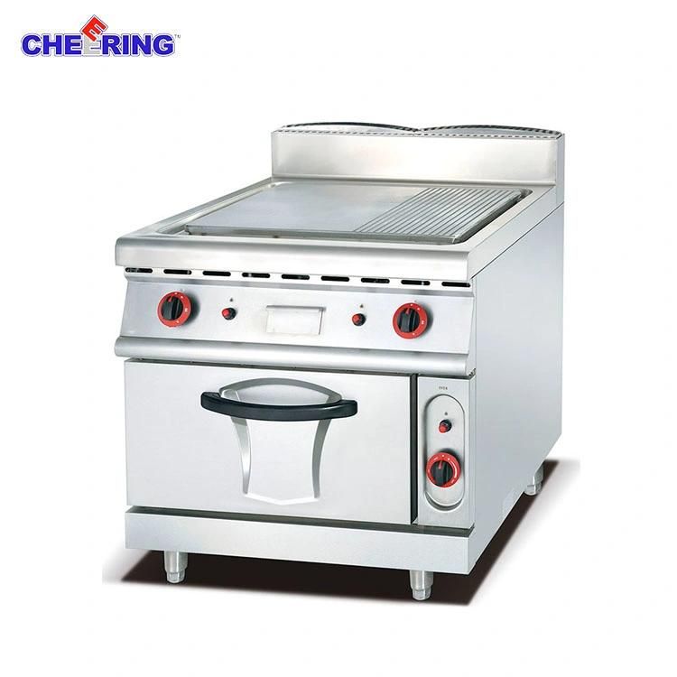 Commercial Gas Griddle 1/3 Grooved with & Gas Oven