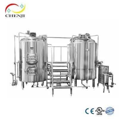 SUS 304 / 316 Beer Brewery Plant with Touch Screen Control