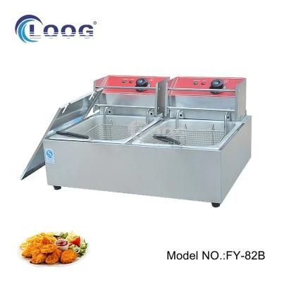 Commercial Double Tank Stainless Steel High Tempering Potato Chips Deep Frying Chicken ...