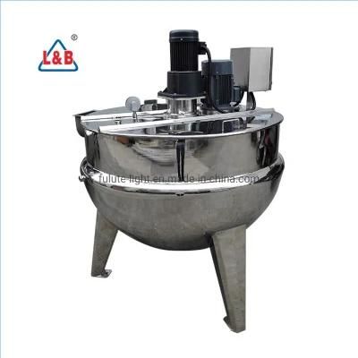 Tilting Jacket Cooking Kettle with Blender for Making Tomoto Paste