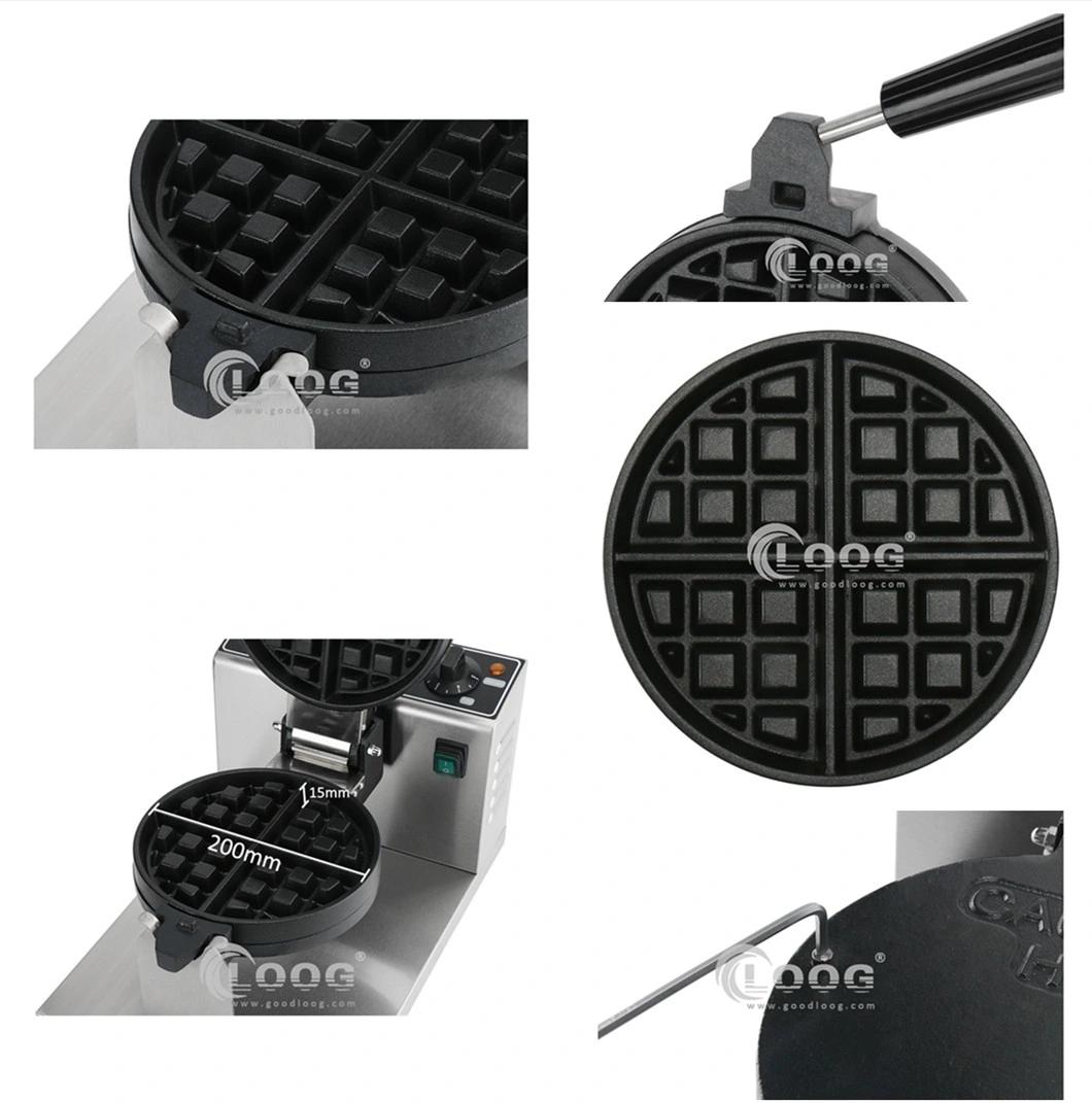 Goodloog Mini Donut Pancake Kitchen Changeable Plate Rotating Lolly Snack Making Stick Machine Household Cheap Electric Commercial Belgian Egg Waffle Maker