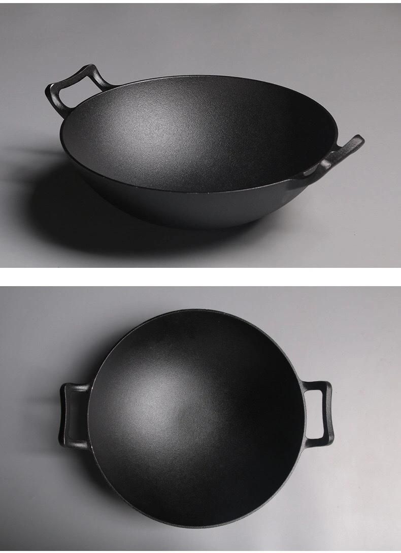Fast Heat Casting Iron Round Grill Pan Frying Pan