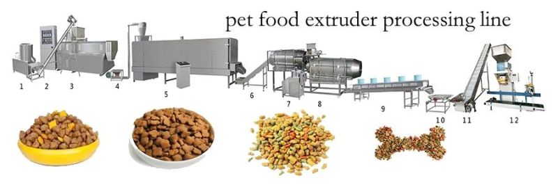 Automatic Pet Dog Food Extruder Processing Line Making Extrusion Machine