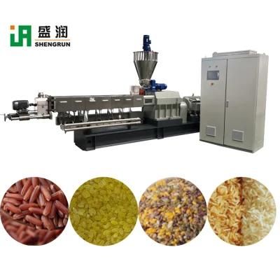 Twin Screw Extruder Artificial Fortified Rice Making Processing Machine