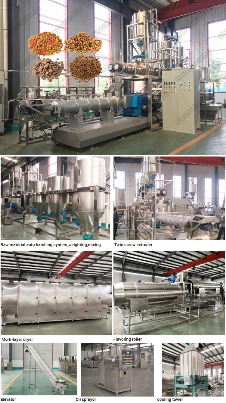 Dry Animal Feed Pellet Making Machine Pet Feed Dog Cat Food Production Line