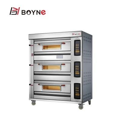 Three Deck Six Trays Microcomputer Gas Baking Oven