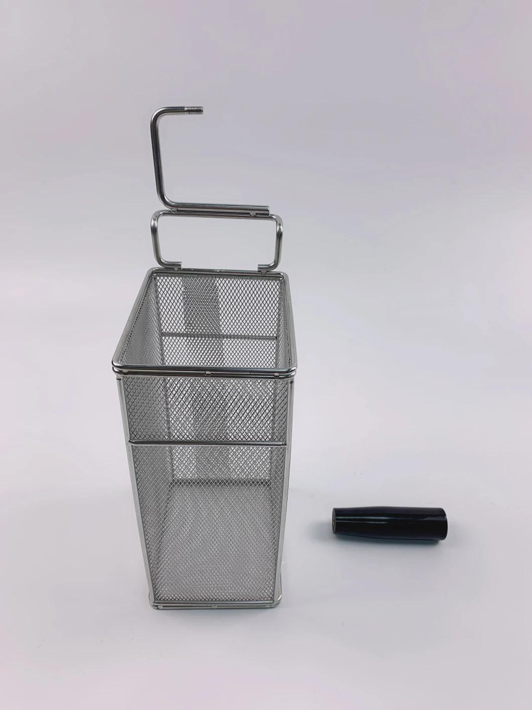 Stainless Steel Deep Frying Basket with Handle for Kitchen Equipment