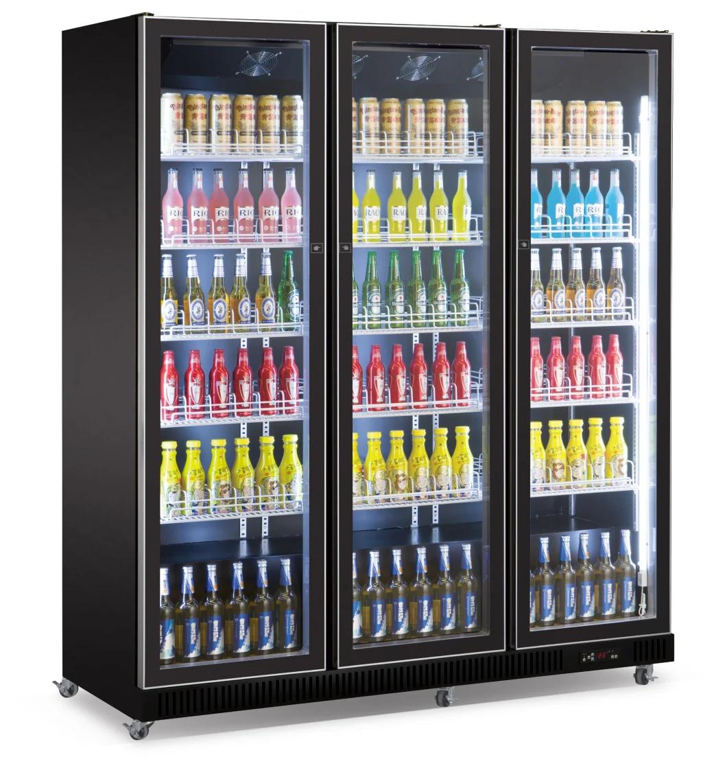 Supermarket Refrigerator Refrigerator Commercial Slim Upright Supermarket Cooler Cold Drink Display