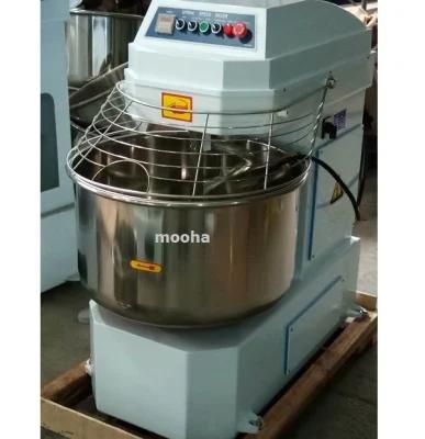 Ce Certificate Stainless Steel Bowl 50kg Spiral Dough Mixer for Bread