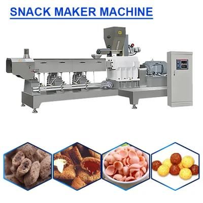 Hot Sales Core Filling Snack Extruder Corn Flake Puffing Cereal Stainless Steel Snack ...