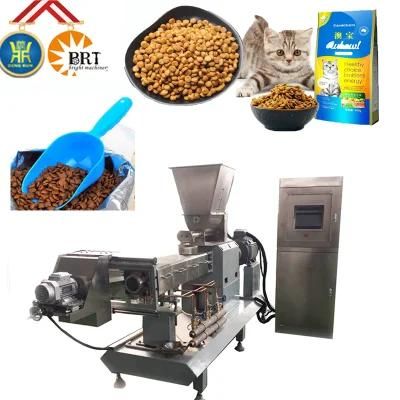 Large Capacity Twin Screw Extruder Animal Pet Food Dog Food Processing Dry Dog Feed Pellet ...